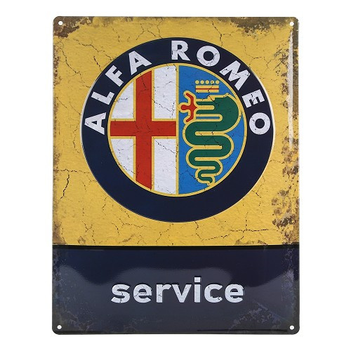     
                
                
    Plaque décorative métallique ALFA ROMEO SERVICE - 40 x 30 cm - UF01808
