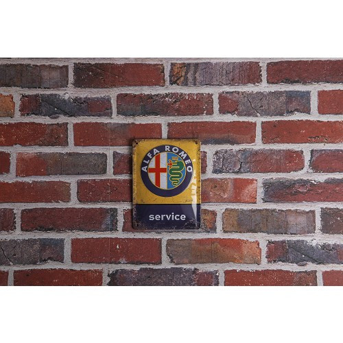 Metal nameplate ALFA ROMEO SERVICE - 20 x 15 cm - UF01820