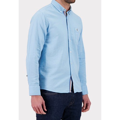 Chemise Casual GULF Light Blue en Gaze de Coton - Taille L - UF01855