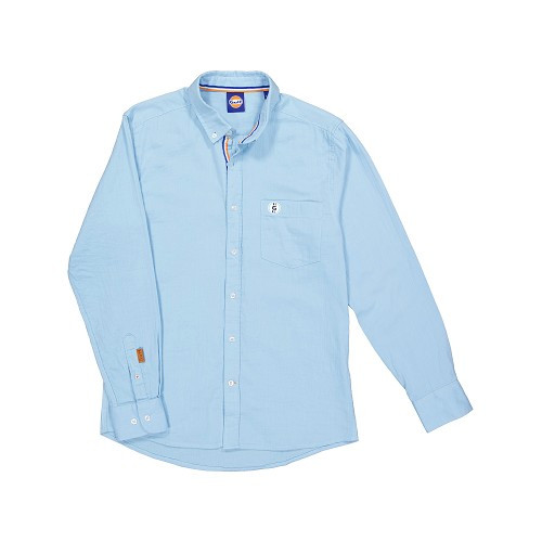     
                
                
    GULF Light Blue Casual Shirt in Cotton Gauze - Size L - UF01855
