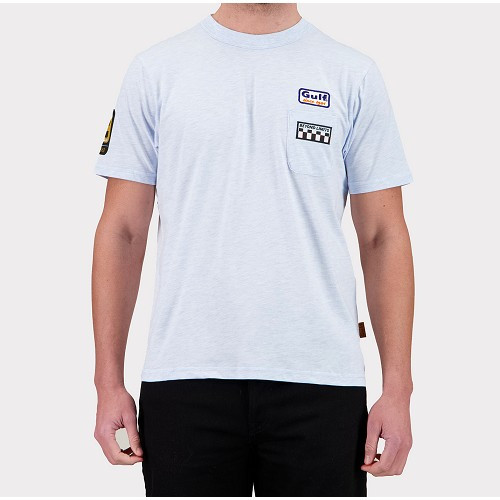 GULF Heather Sky blue Jersey T-shirt - Size L - UF01859