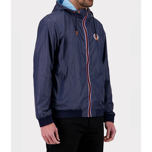 Advanced Tech GULF Navy Blue and Light Blue reversible windbreaker - Size S - UF01886