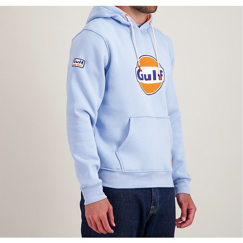 GULF logo hoodie light blue size L - UF01939