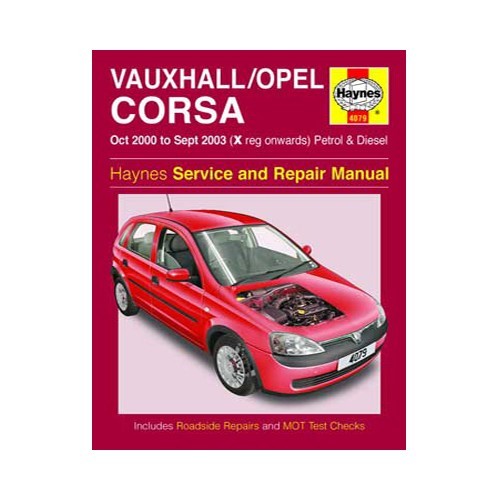 Haynes technical guide in English for Opel Corsa from 2000 to 2003 - UF04053 