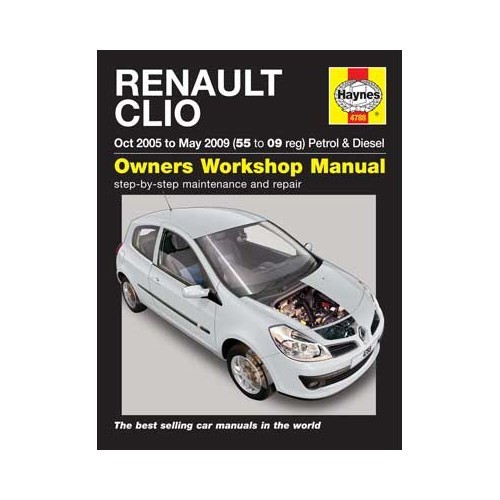  Revisione tecnica Haynes per Renault Clio 3 da ottobre 2005 a maggio 2009 - UF04101 