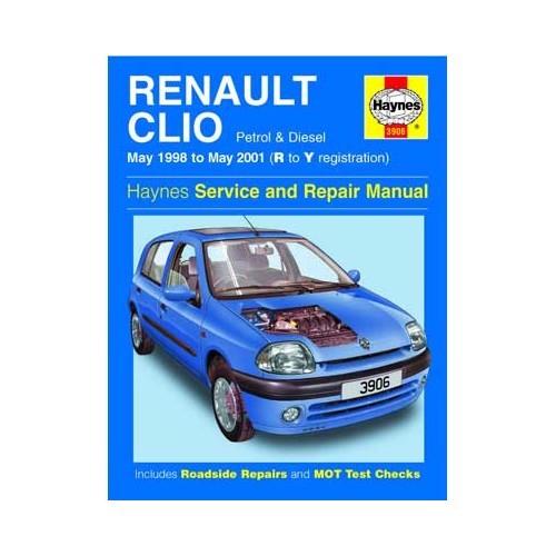  Revue technique Haynes pour Renault Clio essence et Diesel de 98 à 2001 - UF04116 