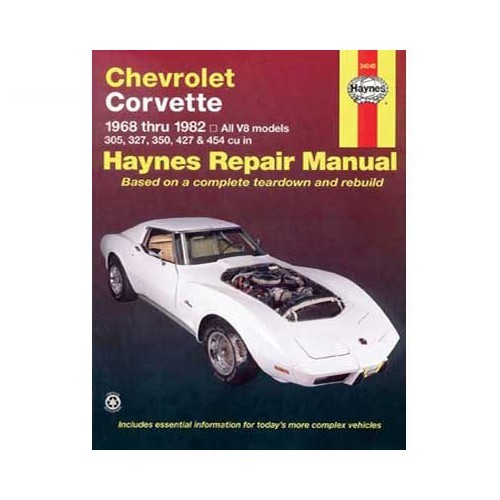  Manual de taller para Chevrolet Corvette de 68 a 82 - UF04204 