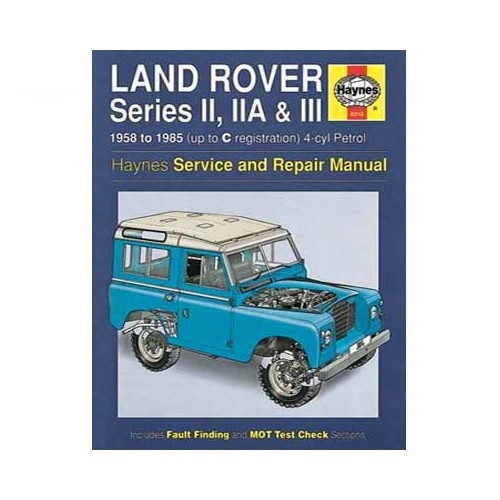     
                
                
    Technical guide for Land Rover series II, IIA & III 4-cylinder PETROL from 58 to 85 - UF04220
