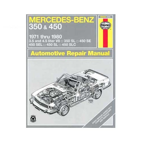  Revue technique pour Mercedes 350SL 450SL R107 (1971-1980) - UF04226 