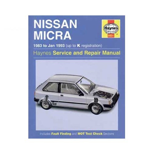  Revue technique Haynes pour Nissan Micra de 83 à 93 - UF04231 