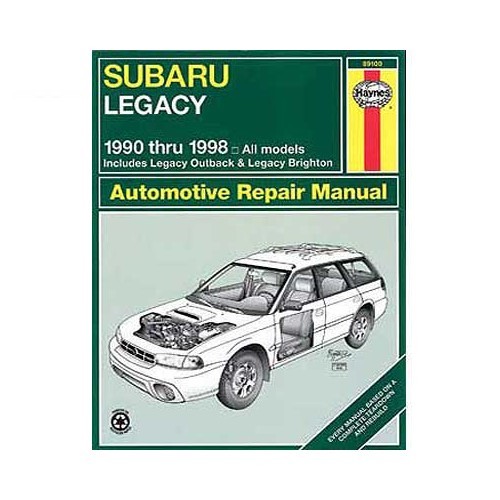  Revisão técnica da Haynes USA para o Subaru Legacy de 90 a 98 - UF04255 