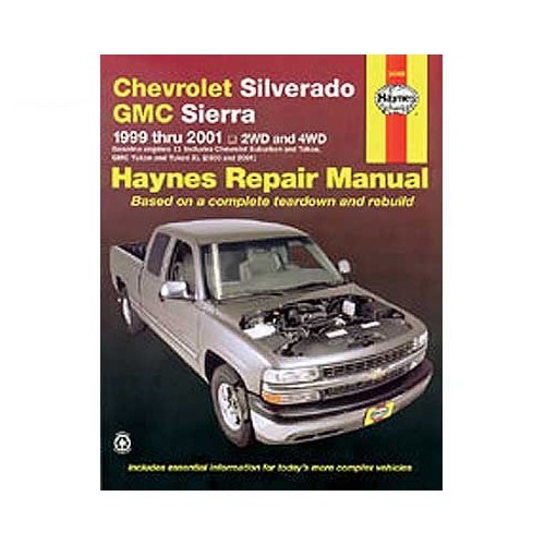     
                
                
    Haynes USA repair manual for ChevroletSilverado and GMC Sierra from 99 to 2005 - UF04272
