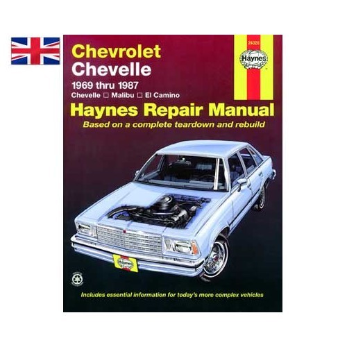  Revista técnica Haynes para Chevrolet Chevelle de 1969 a 1987 (en inglés) - UF04275 