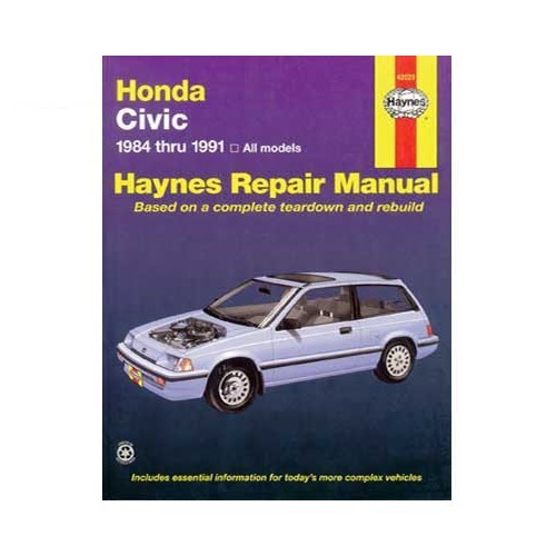  Haynes USA technical guide for Honda Civic &and Del Sol from 84 to 91 - UF04277 