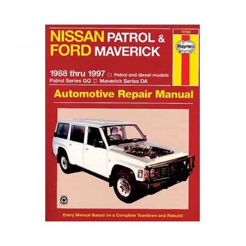  Revue technique Haynes (Australia) pour Nissan Patrol et Ford Maverick de 88 à 97 - UF04282 