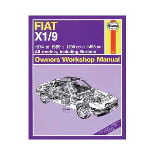  Technical guide for Fiat X1/9 from 74 to 89 - UF04318 