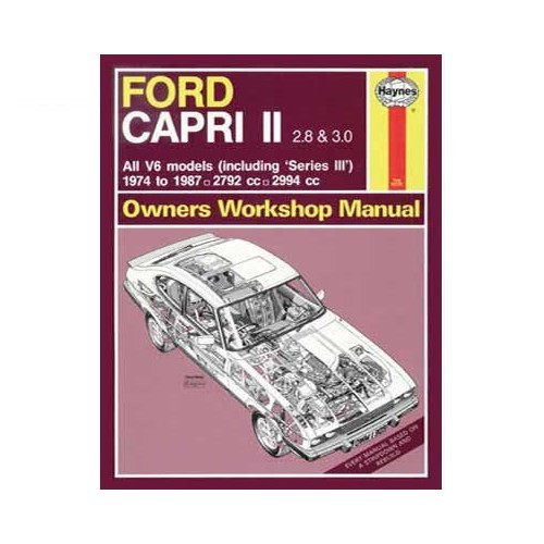  Haynes technical guide for Ford Capri V6 from 74 to 87 - UF04324 