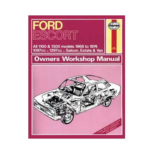  Haynes technisch verslag voor Ford Escort MKI van 68 tot 74 - UF04328 