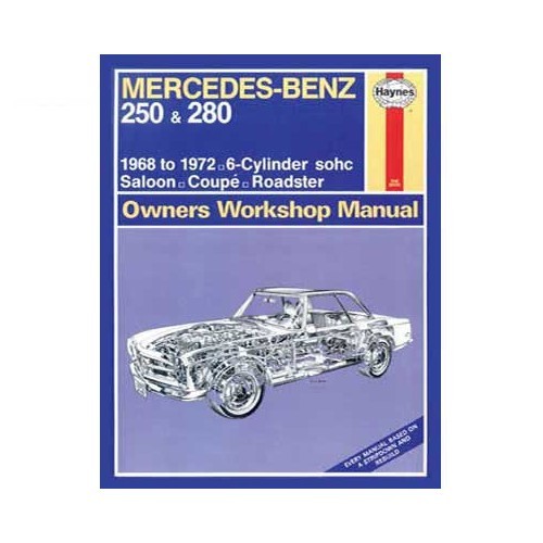  Revisão técnica Haynes para Mercedes 250SL 280SL Pagoda W113 (1968-1972) - UF04338 