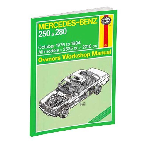  Manual de taller Haynes para Mercedes 250 y 280 de 76 a 84 serie 123 - UF04340 