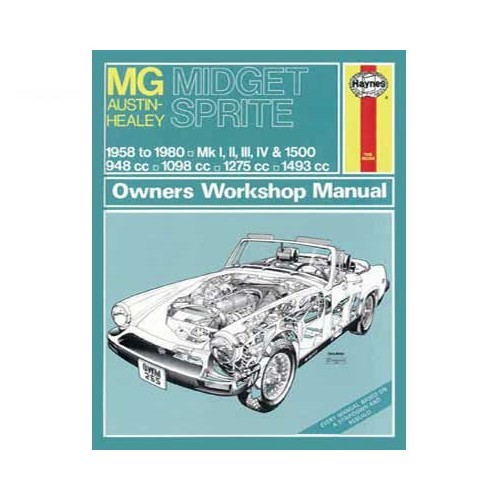  Manual de taller Haynes para MG Midget y Austin Healey Sprite de 58 a 80 - UF04342 