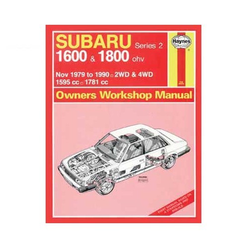  Revisão técnica de Haynes para Subaru 1600 e 1800 de 79 a 90 - UF04352 