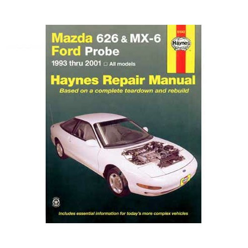     
                
                
    Haynes technical guide for Mazda 626, MX6 and Ford Probe from 93to 2003 - UF04376
