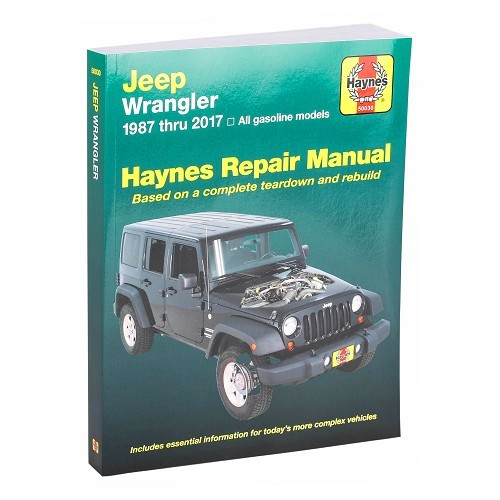  Manual de taller Haynes para Jeep Wrangler de 1987 a 2017 - UF04416 