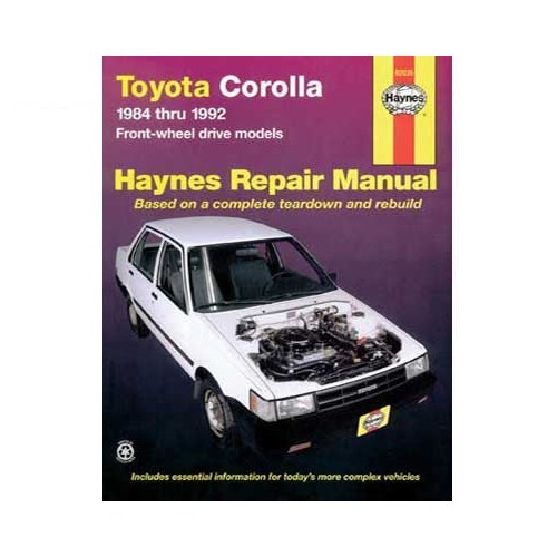  Haynes technical guide for Toyota Corolla from 84 to 92 - UF04418 
