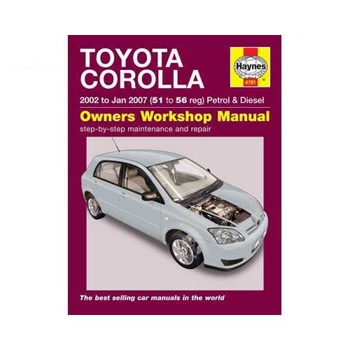  Manual de taller Haynes para Toyota Corolla de 2002 a 2007 - UF04421 