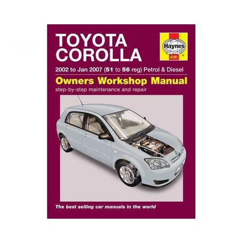     
                
                
    Haynes technical guide for Toyota Corolla from 2002 to 2007 - UF04421
