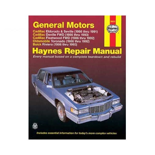  Haynes Technisch Overzicht voor Cadillac, Buick en Olsmobile van 86 tot 93 - UF04450 