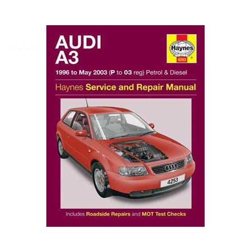  Technical guide for Audi A3 petrol and Diesel from 96 ->2003 - UF04456 