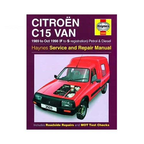     
                
                
    Revue technique Haynes pour Citroën C15 de 1989 à 1998 - UF04476
