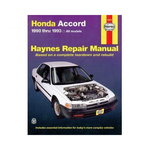  Manual de taller Honda Accord de 90 a 93 - UF04478 