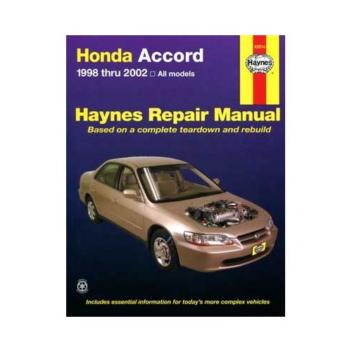  Manual de taller Honda Accord de 98 a 2002 - UF04480 