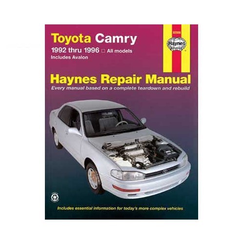  Haynes technical guide for Toyota Camry and Avalon from 92 to 96 - UF04482 
