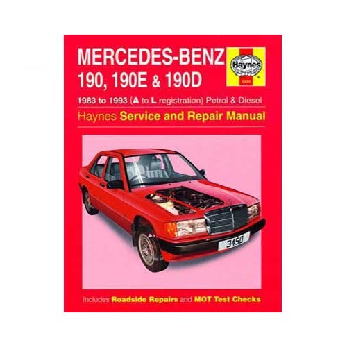  Manual de taller Haynes para Mercedes 190 gasolina y diésel de 83 a 93 - UF04496 