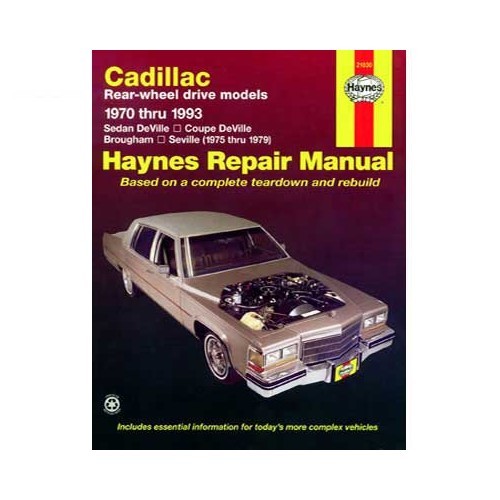  Manual de taller para Cadillac propulsión de 70 a 93 - UF04498 