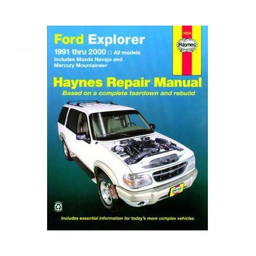     
                
                
    Haynes USA technical guide for Ford Explorer, Mazda Navajo and Mercury Mountaineer from 91 to 2005 - UF04522
