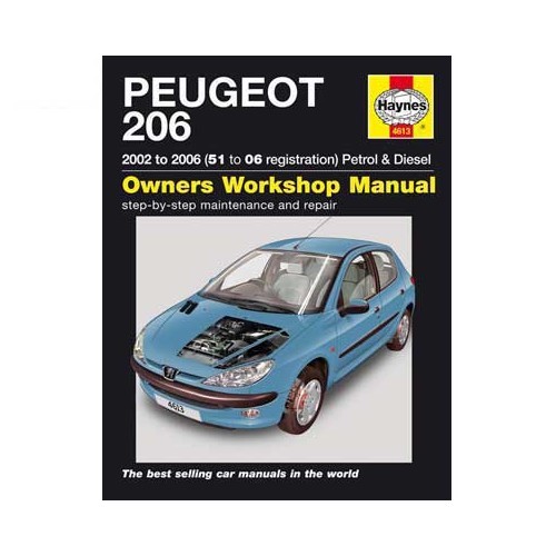  Haynes technisch verslag voor Peugeot 206 benzine en diesel van 2001 tot 2006 - UF04528 
