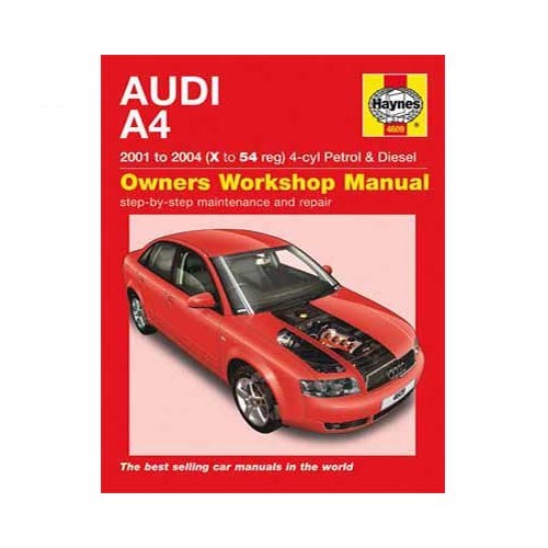  Manual detaller Haynes para Audi A4 de 2001 a 2004 - UF04536 