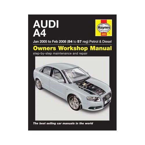  Revisão técnica da Haynes para Audi A4 tipo B7 de 01/2005 a 02/2008 - UF04537 
