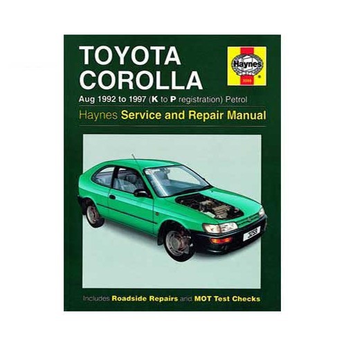  Haynes technical guide for Toyota Corolla petrol from 08/92 97 - UF04562 