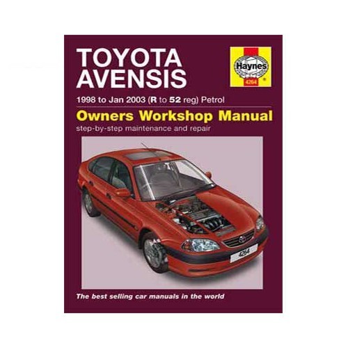  Haynes technisch verslag voor Toyota Avensis benzine van 98 tot 2003 - UF04564 