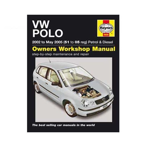     
                
                
    Haynes technical guide for Polo 9N from 2002 to May 2005 - UF04572
