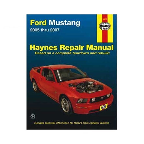     
                
                
    Manual de taller Haynes USA para Ford Mustang de 2005 a 2007 - UF04586
