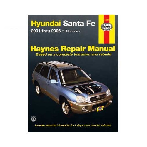  Haynes USA technical guide for Hyundai Santa Fe from 2001 to 2006 - UF04627 