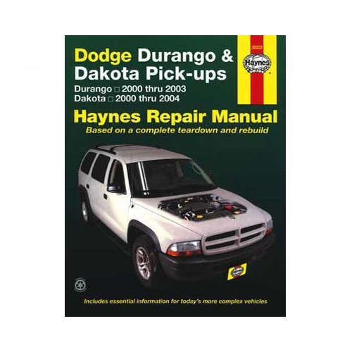  Haynes USA technical guide for Dodge Durango and Dodge Dakota Pick-ups from 2000 to 2004 - UF04628 