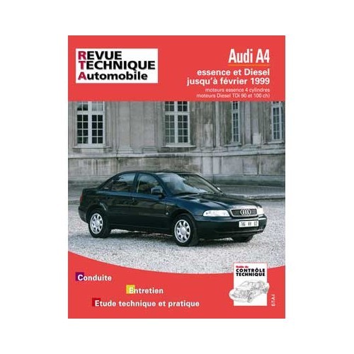  Revisão técnica RTA para Audi A4 4 cilindros de gasolina e gasóleo até 02/1999 - UF04630 